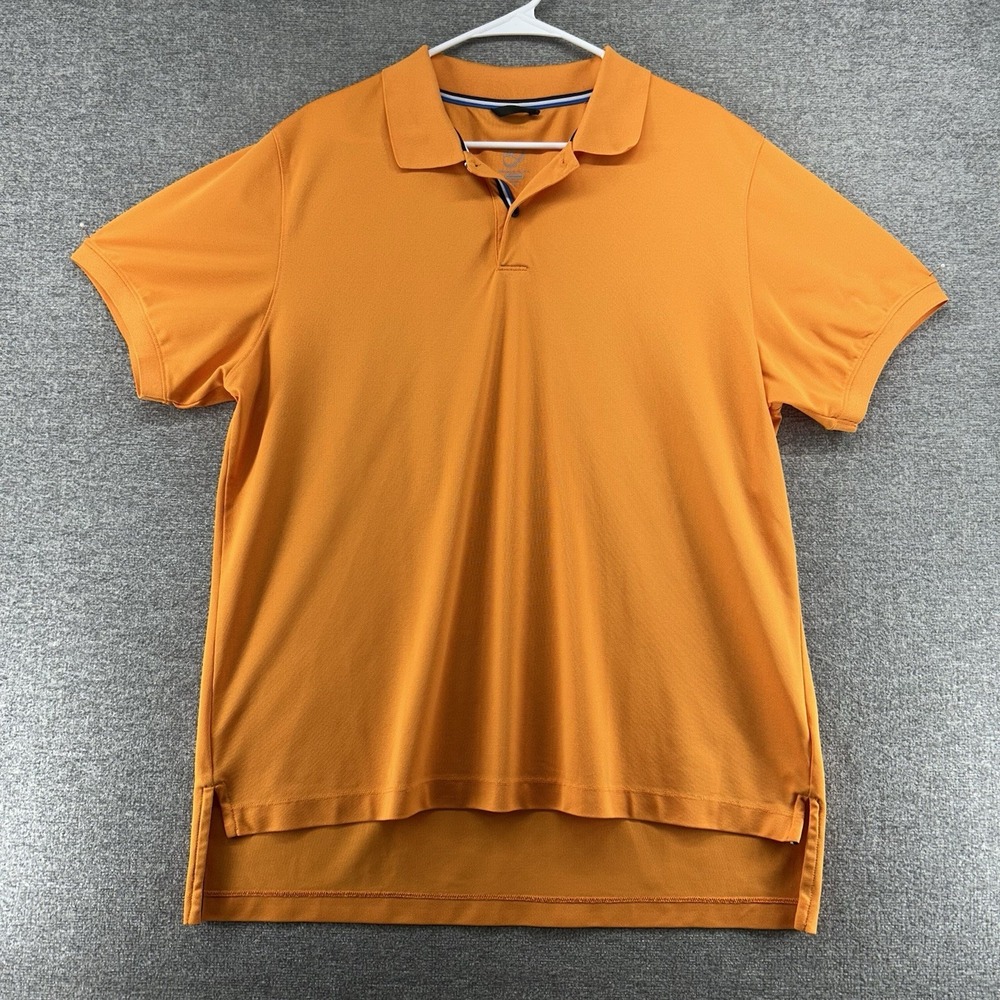Zero Restriction‎ Tour Series Polo Golf Shirt Men Size XL Orange Short Sleeve